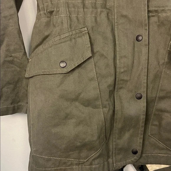 Betabrand Women's Gray Hue of Green Utility Jacket Coat‎ Size Small - Picture 2 of 8
